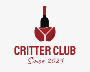 Wine Liquor Bottle  logo design