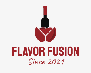 Wine Liquor Bottle  logo design