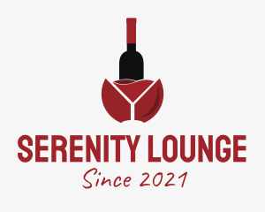 Wine Liquor Bottle  logo design