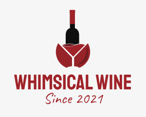 Wine Liquor Bottle  logo design