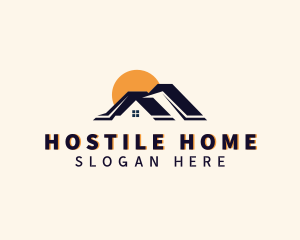 Residential Home Roofing  logo design