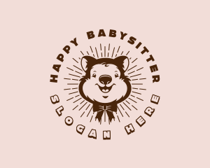 Cute Australian Quokka logo design