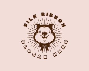 Cute Australian Quokka logo design