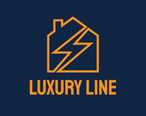 House Electric Line Art logo design