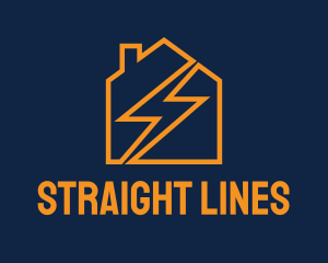 House Electric Line Art logo design