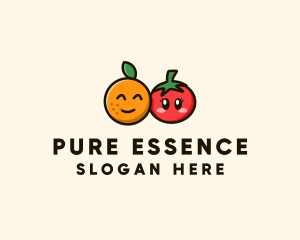  Orange Tomato Fruit logo design