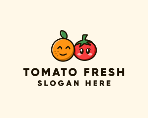  Orange Tomato Fruit logo design