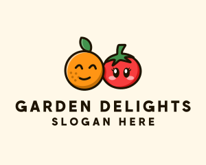  Orange Tomato Fruit logo design