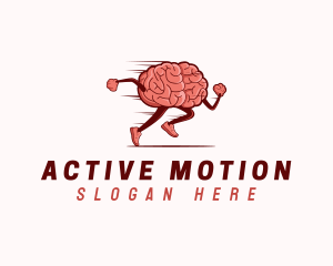 Running Active Brain logo design