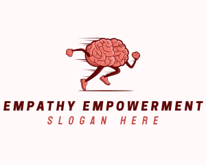 Running Active Brain logo design