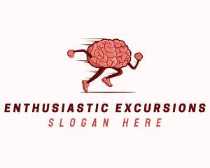 Running Active Brain logo design