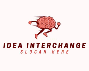 Running Active Brain logo design