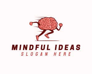 Running Active Brain logo design