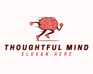 Running Active Brain logo design