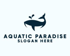 Whale Marine Aquarium logo design