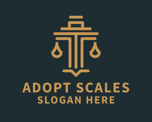 Justice Court Scale logo design