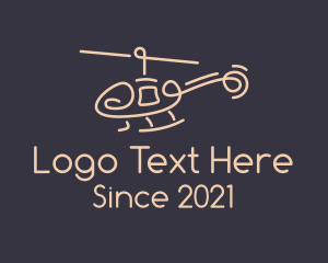 Beige Chopper Line Art logo design