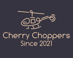 Beige Chopper Line Art logo design