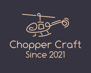 Beige Chopper Line Art logo