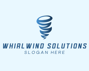 Blue Weather Tornado logo design