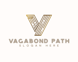 Luxury Modern Letter V logo design