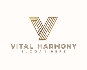 Luxury Modern Letter V logo design