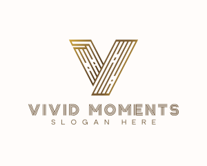 Luxury Modern Letter V logo design