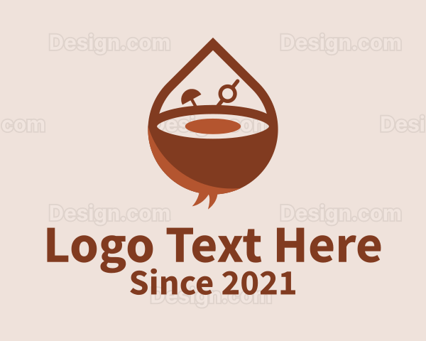 Brown Coconut Drink Logo