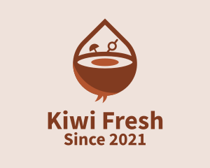 Brown Coconut Drink  logo design