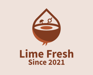 Brown Coconut Drink  logo design