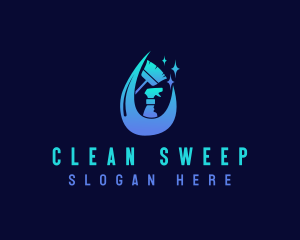 Cleaning Tool Sanitation logo design