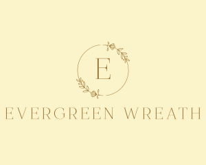 Golden Wedding Wreath logo design