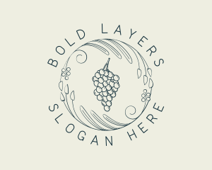 Natural Grapes Winery logo design