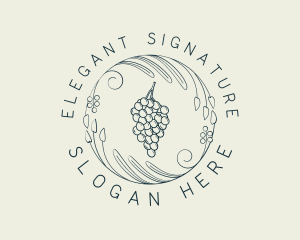 Natural Grapes Winery logo design