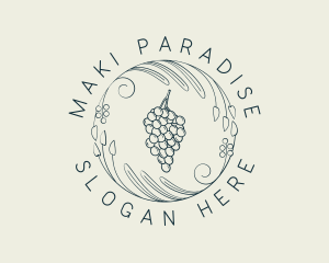 Natural Grapes Winery logo design