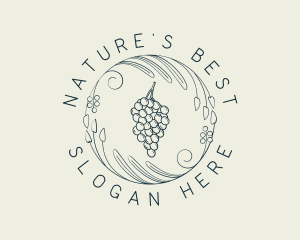 Natural Grapes Winery logo design