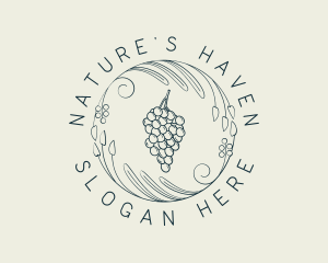 Natural Grapes Winery logo design