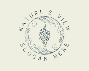 Natural Grapes Winery logo design