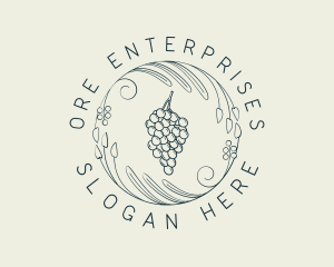 Natural Grapes Winery logo design