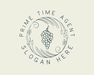 Natural Grapes Winery logo design