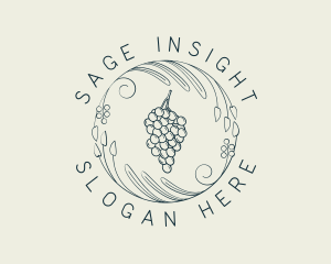 Natural Grapes Winery logo design