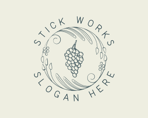 Natural Grapes Winery logo design