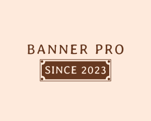 Retro Business Banner logo design