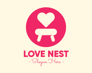 Pink Love Seat logo design