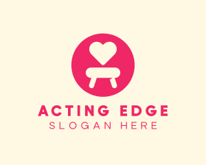 Pink Love Seat logo design