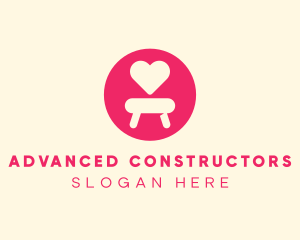 Pink Love Seat logo design