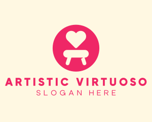 Pink Love Seat logo design