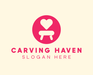 Pink Love Seat logo design