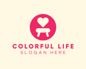 Pink Love Seat logo design