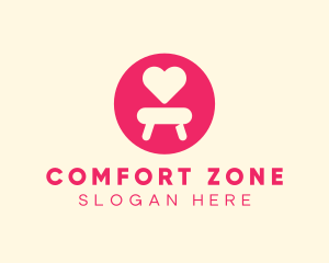 Pink Love Seat logo design